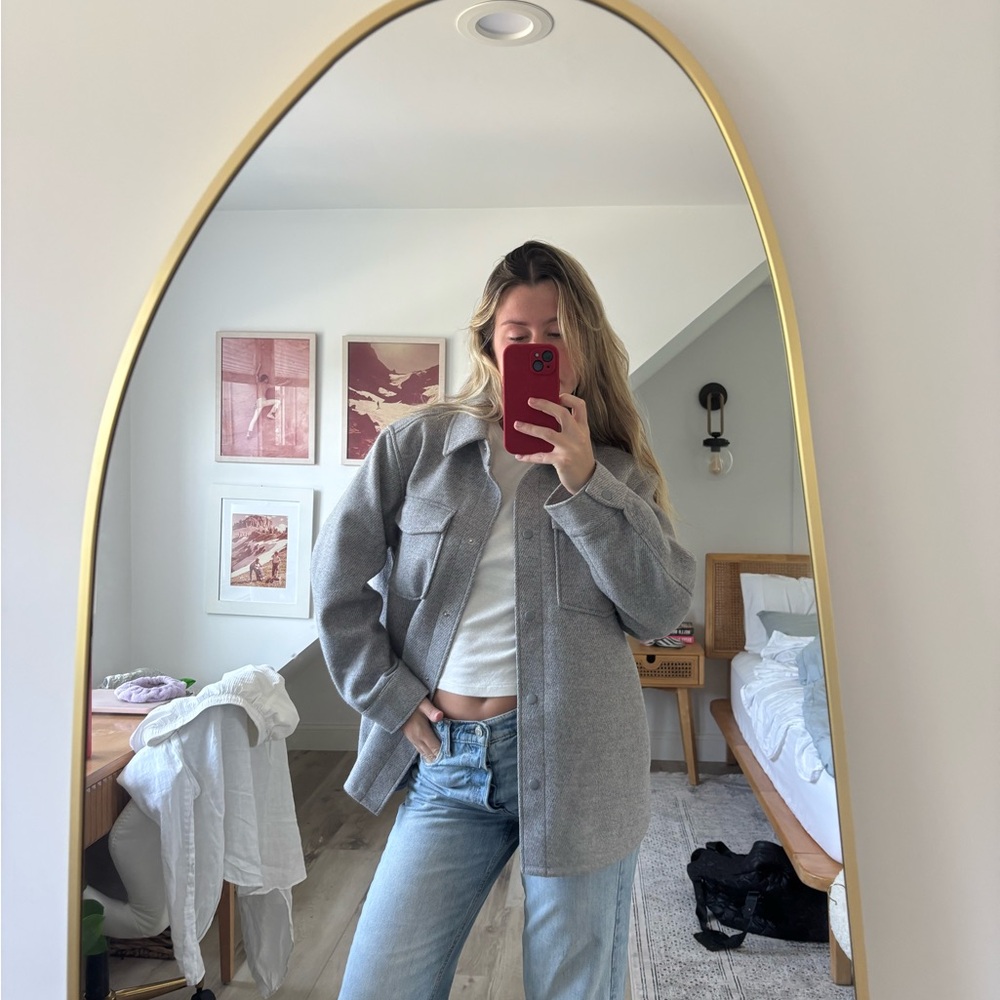 Gray Button-Up Jacket